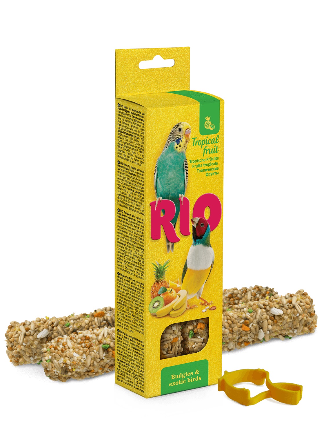 Палочки для волнистых попугайчиков и экзотов Rio 40 г n2 с тропическими фруктами