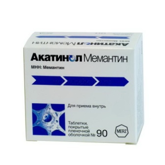 Акатинол Мемантин тб п/о плен 10 мг N 90