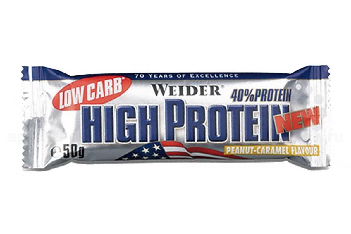 Вейдер (Weider) Low Carb High Protein батончик 50г белый шоколад N 1