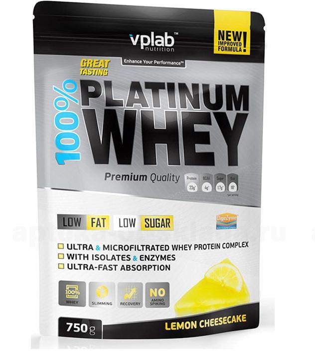 100% Platinum Whey со вкусом лимонный чизкейк 750г пакет N 1