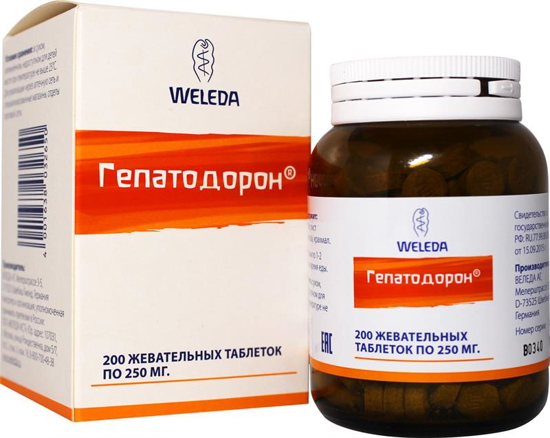 Weleda Гепатодорон БАД жевательных таблеток N 200