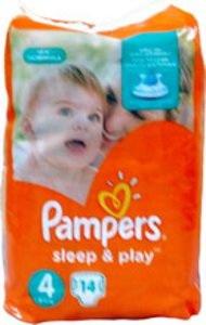 Подгузники Pampers Sleep and Play макси (размер 4)7-14кг N 14
