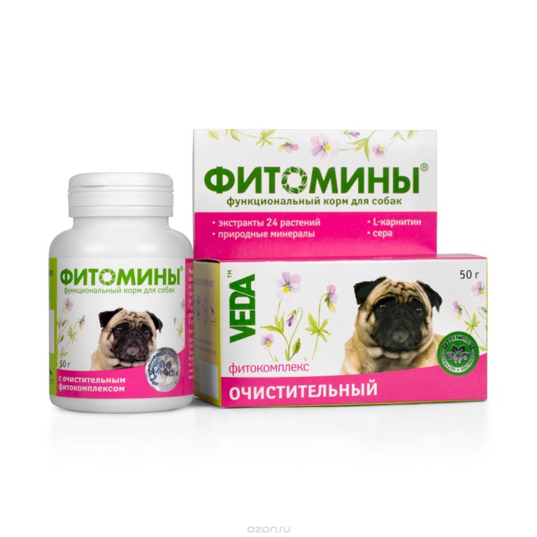 Фитомины таб для собак 50 г n100 с очистительным фитокомплексом