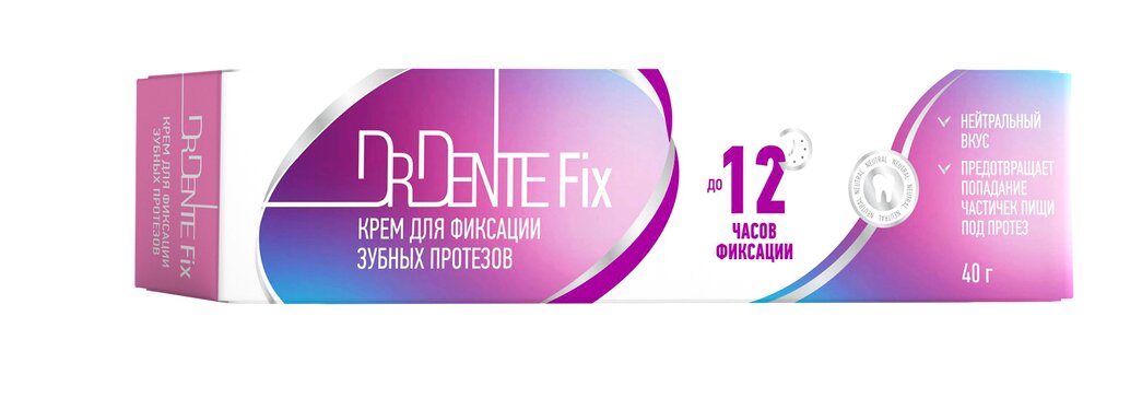 Dr.Dente Fix Крем для фиксации зубных протезов экстрасильный нейтральный вкус 40г N1