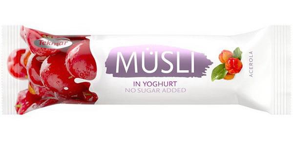Батончик Мюсли без сахара 30г в йогуртовой глазури ацерола