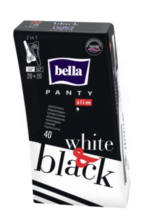 Прокладки Белла панти слим черные/белые N 40