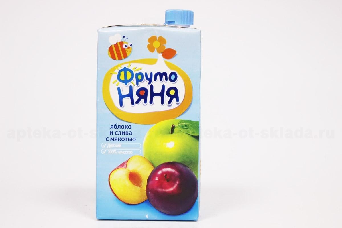 ФрутоНяня Нектар яблоко/слива/ с мякотью/ с сахаром 500мл