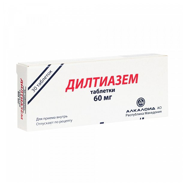 Дилтиазем Алкалоид таб п/о 60 мг N 30