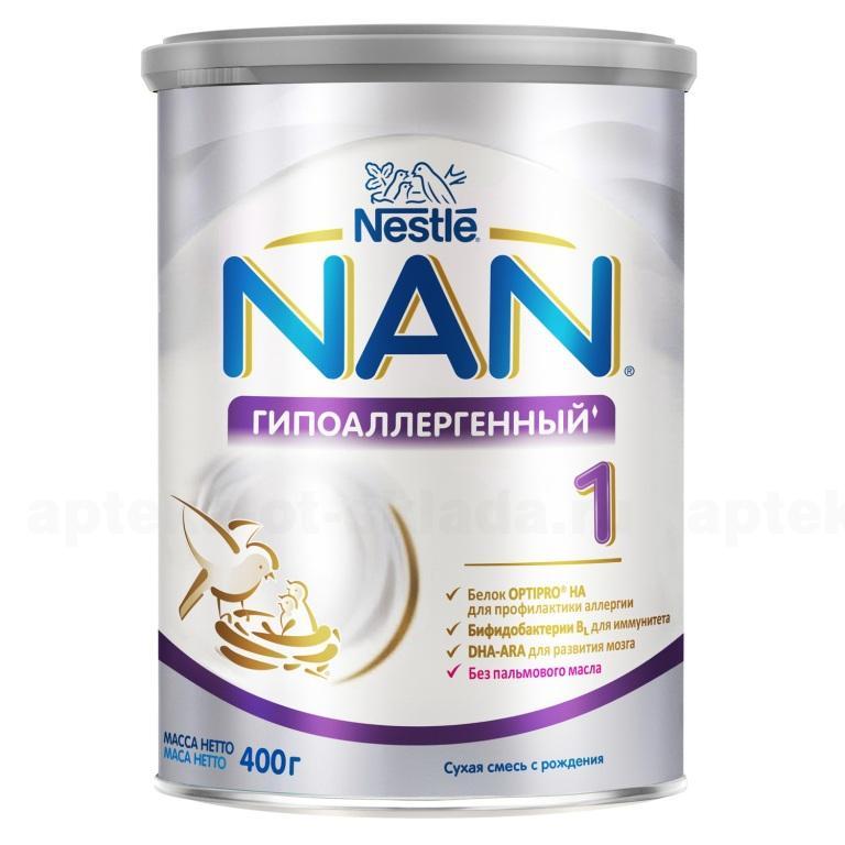 NAN-1 гипоаллергенная смесь сухая 400г