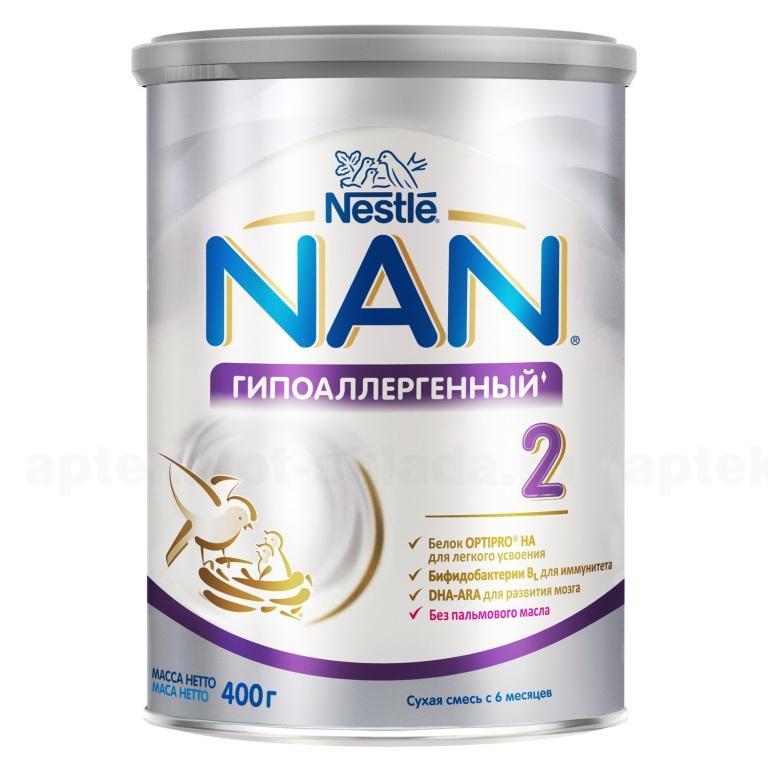 NAN-2 гипоаллергенная смесь сухая с 6мес 400г