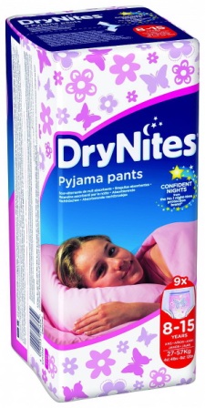 Dry Nites трусики для девочек 27-57кг 8-15лет N 9