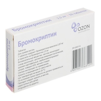 Бромокриптин Озон тб 2,5мг N 30