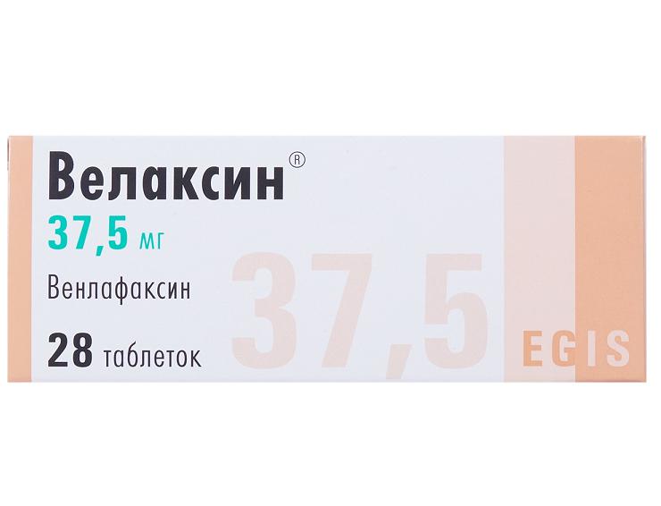 Велаксин тб 37.5 мг N 28
