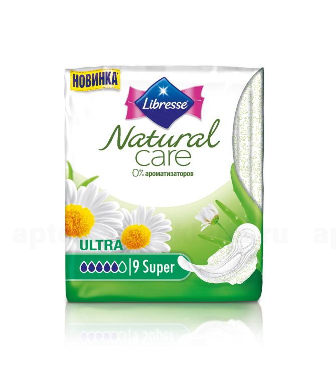 Прокладки Либресс Natural care Ультра Супер N 9