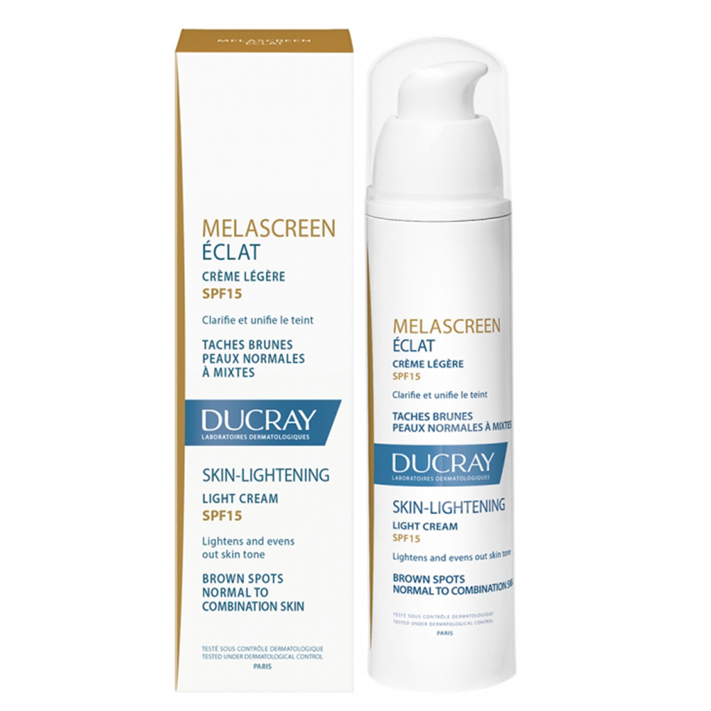 Ducray melascreen отбеливающий легкий крем 40мл spf15 для нормальной/комбинированной кожи