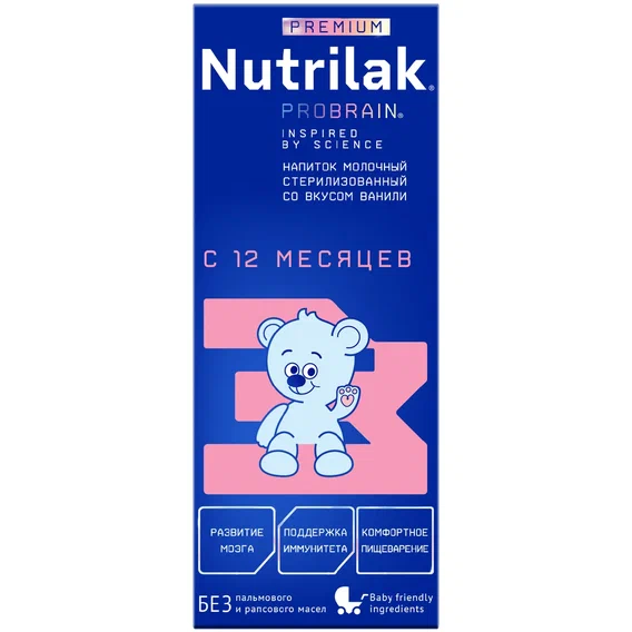 Нутрилак-3 премиум напиток молочный ваниль 200мл 12+мес