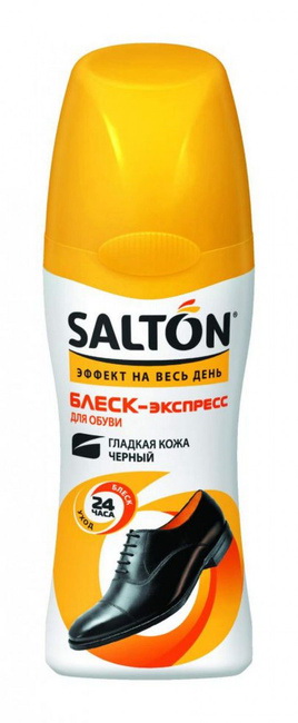 Salton блеск-эксперт для обуви 50мл гладкая кожа черный