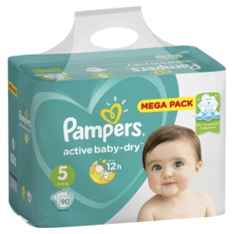 Подгузники PampersActive Baby Dry  размер 5 (11-16 кг) N 90