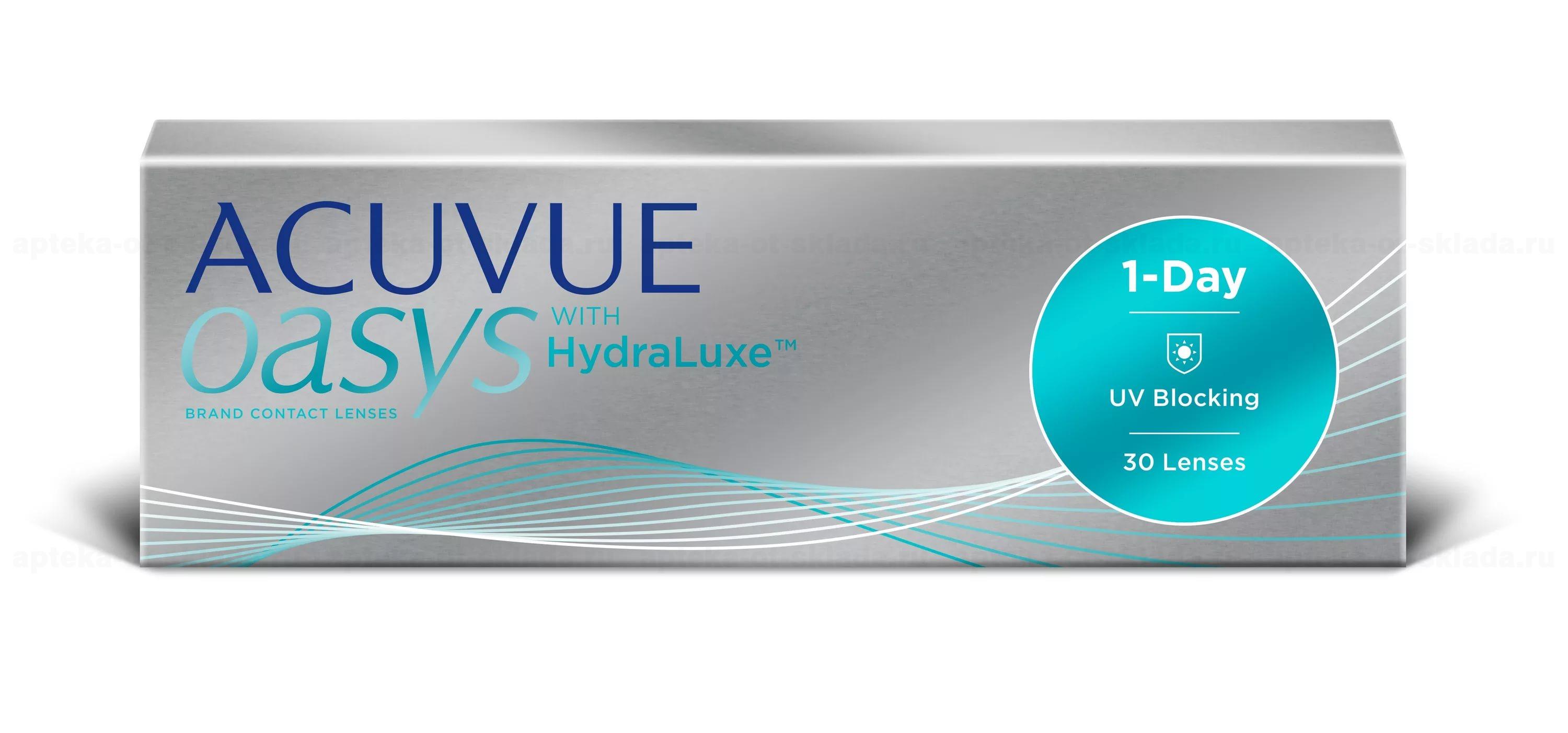 Линзы контактные 1 Day Acuvue OASYS with HydraLuxe 8.5/ -1.25 N 30