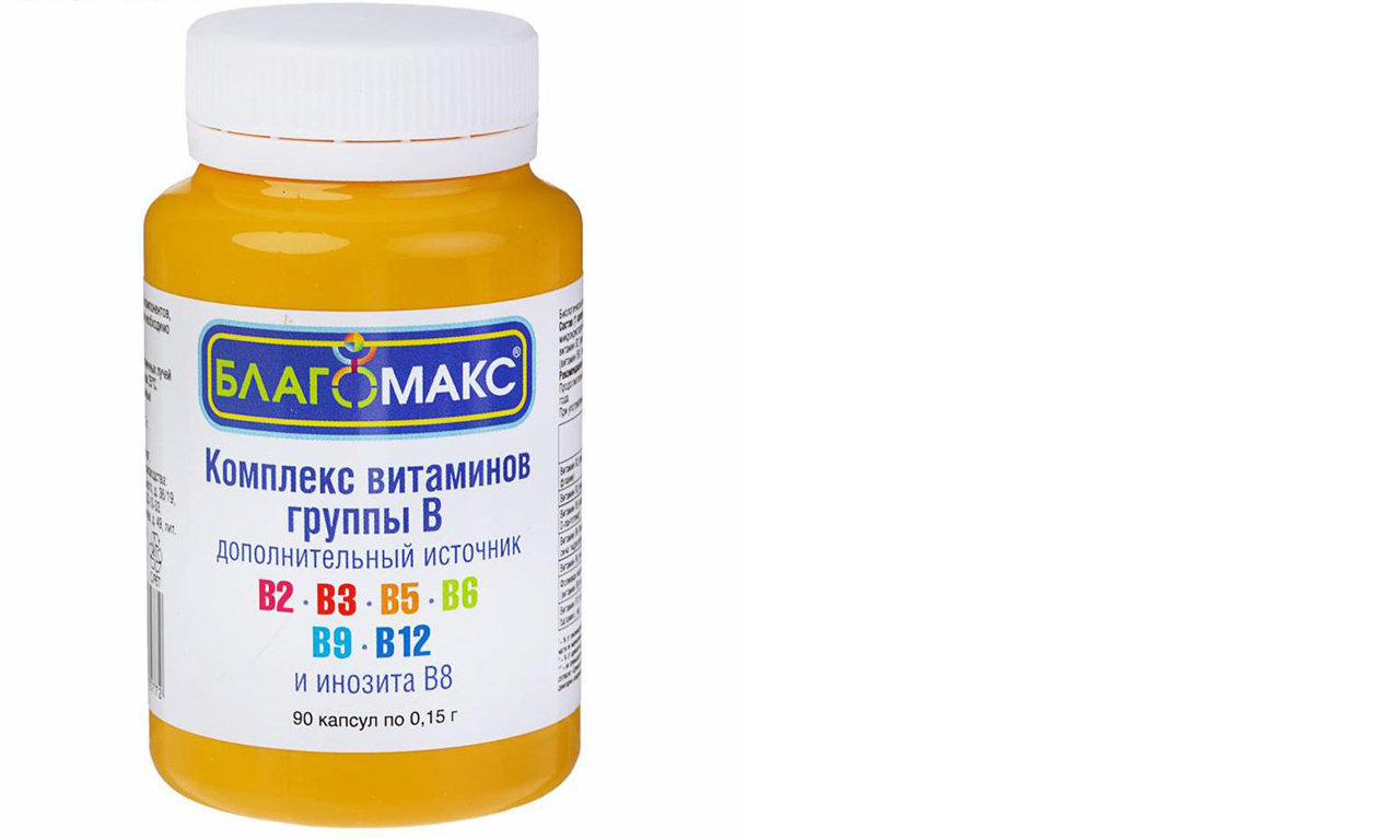 Благомакс комплекс витаминов группы В 0,15 г капс N 90
