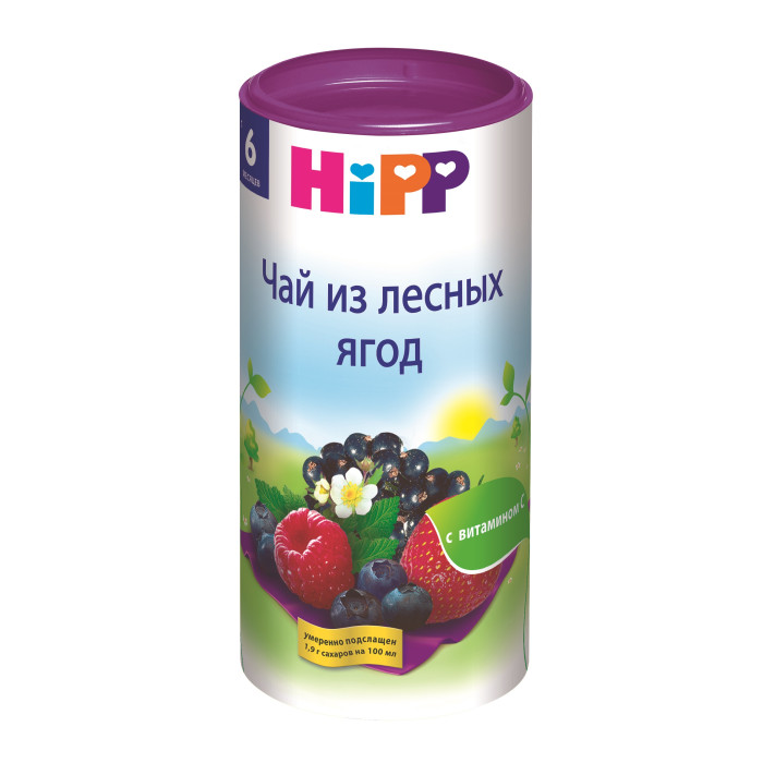 Hipp чай лесные ягоды 200г 6+мес