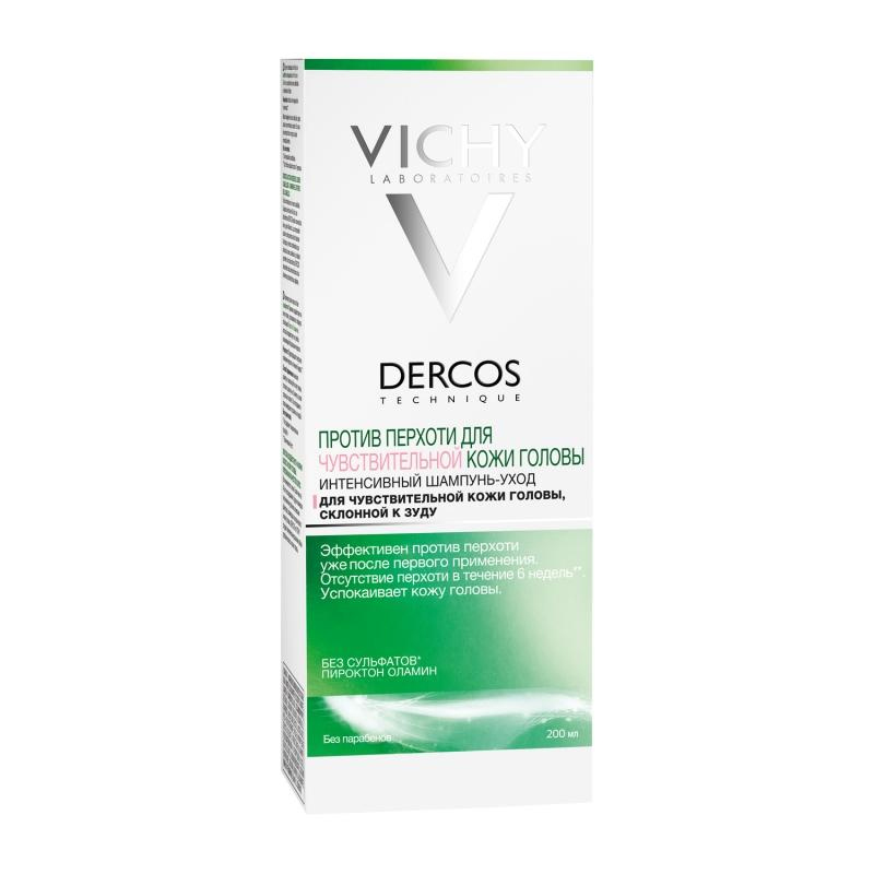 Vichy Dercos Ultra шампунь без сульфатов для сухих волос успокаивающий для чувствительной кожи 200мл