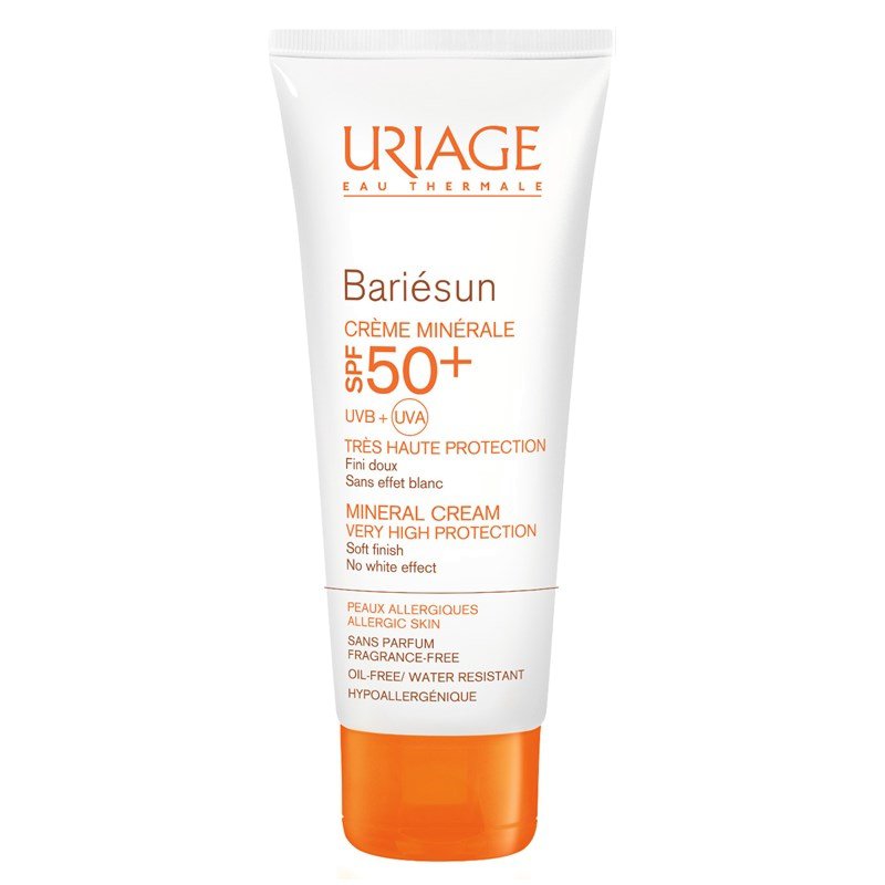 Uriage Барьерсан крем минеральный 50+spf 100мл для лица/тела для аллергичн кожи
