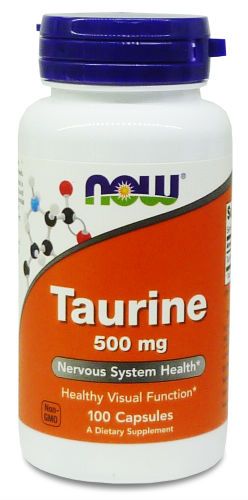 NOW Taurine таурин капсулы 500мг N 100