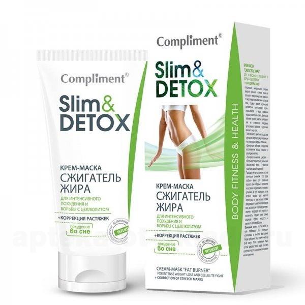 Compliment Slim & Detox Крем-маска сжигатель жира для интенсивного похудения 200мл