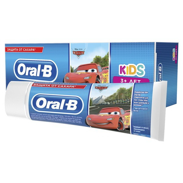 Oral-B kids зубная паста защита от сахара легкий вкус 3+ 75 мл
