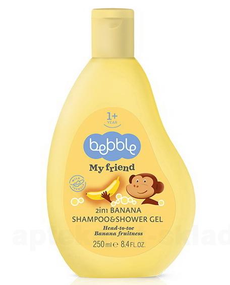 Bebble шампунь-гель для душа 250мл детский 2в1 от 1года с ароматом банана