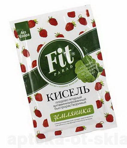 Fit Effectum кисель земляника плодово-ягодный витаминизированный пакет 30г