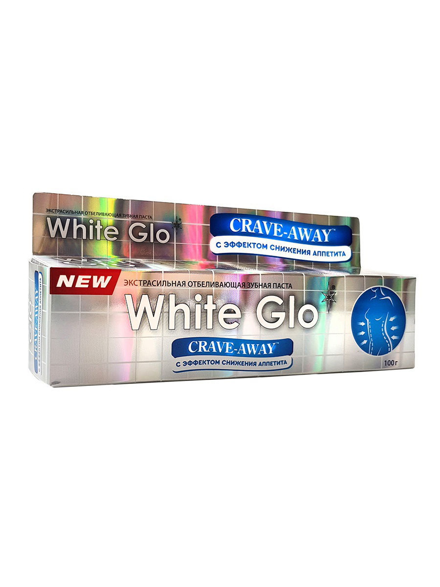 White Glo зубная паста 100мл отбеливающая с эффектом снижения аппетита