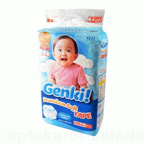 Genki  Premium soft подгузники р М (6-11 кг) N 64
