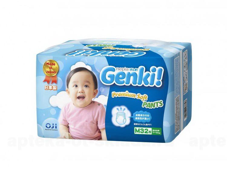 Genki  Premium soft трусики-подгузники р М (7-10 кг) N 32