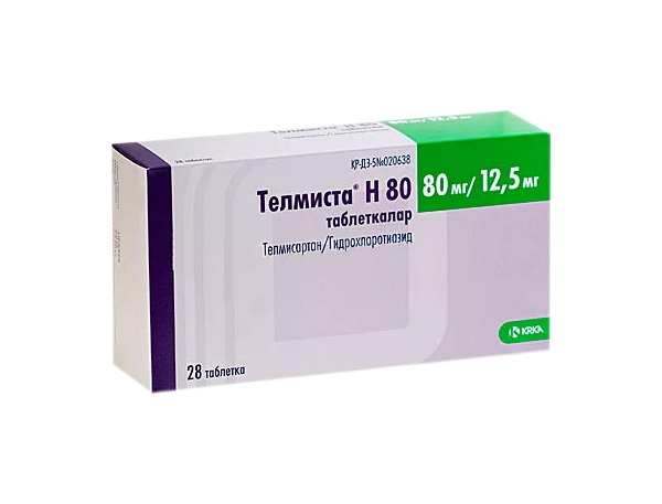 Телмиста Н тб 12,5 мг +80 мг N 28