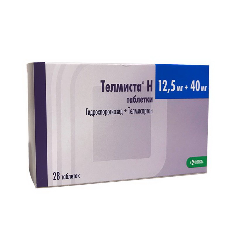 Телмиста Н тб 12,5 мг +40 мг N 28