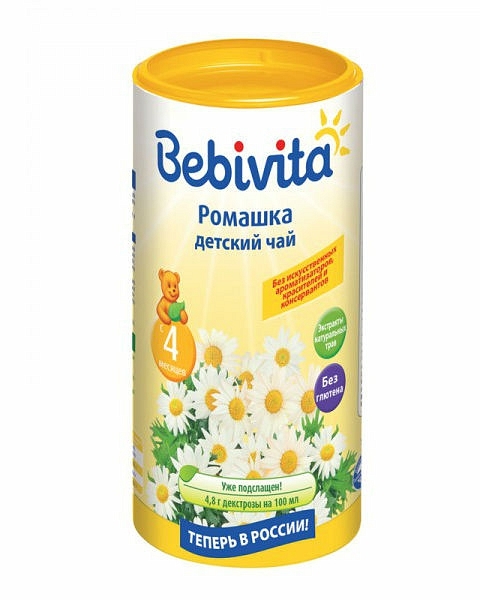 Bebivita детский чай ромашка 4+месяца 200г