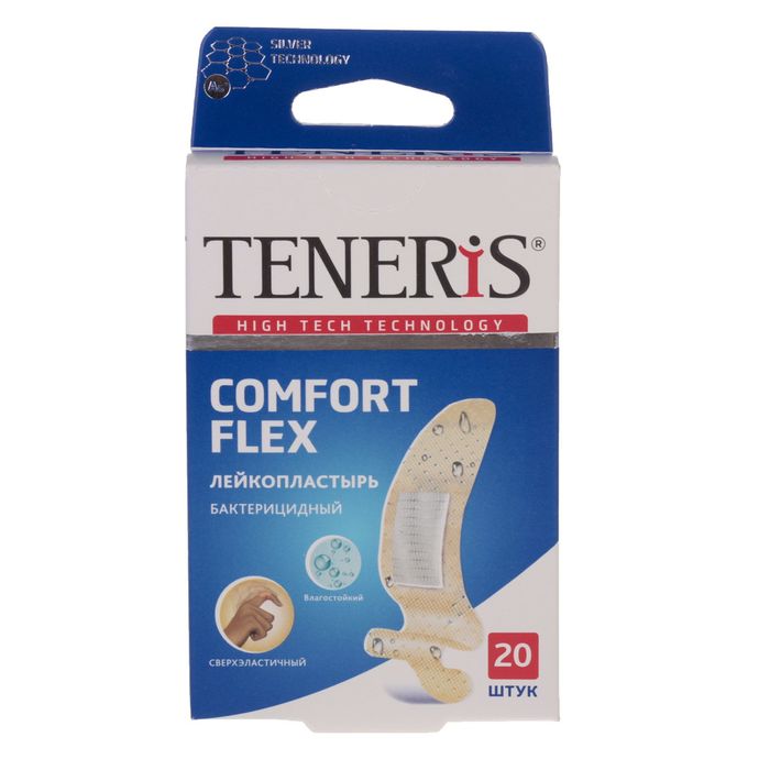 Teneris Comfort Flex Лейкопластырь бактерицидный тканевая основа N 20