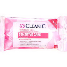 Cleanic Салфетки влажные для интимной гигиены сенситив N 10