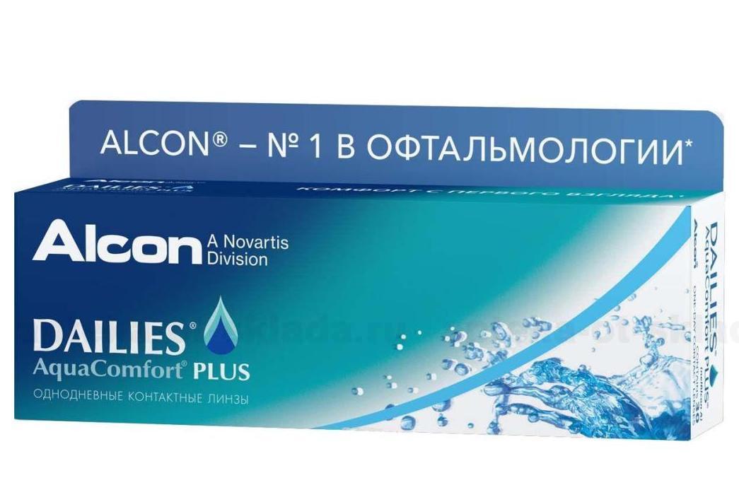 Alcon Dailies AquaComfort Plus однодневные контактные линзы D 14.0/R 8.7/ -3.00 N 30