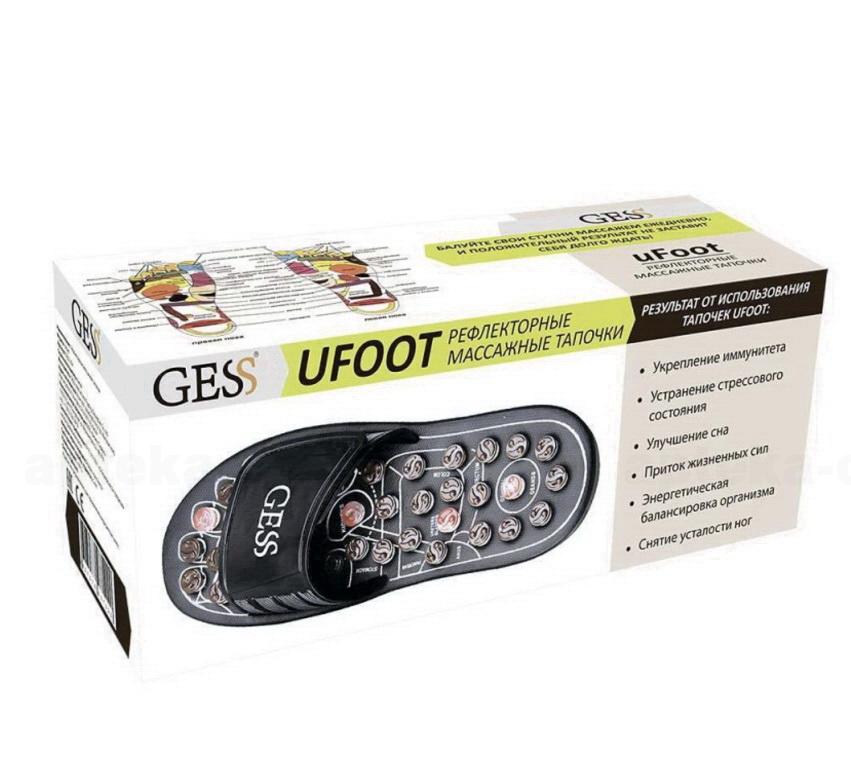 Уценен Gess-204 uFoot рефлекторные массажные тапочки р.S (38-39) пара N 1
