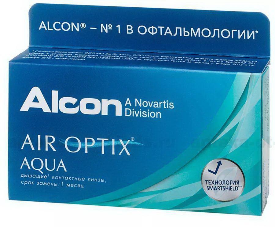 Alcon Air Optix Aqua 30тидневные контактные линзы D 14.2/R 8.6/ -1.75 N 3