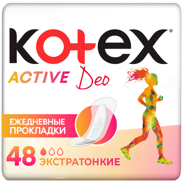Прокладки Котекс Active Deo ежедневные экстратонкие ароматизированные N 48