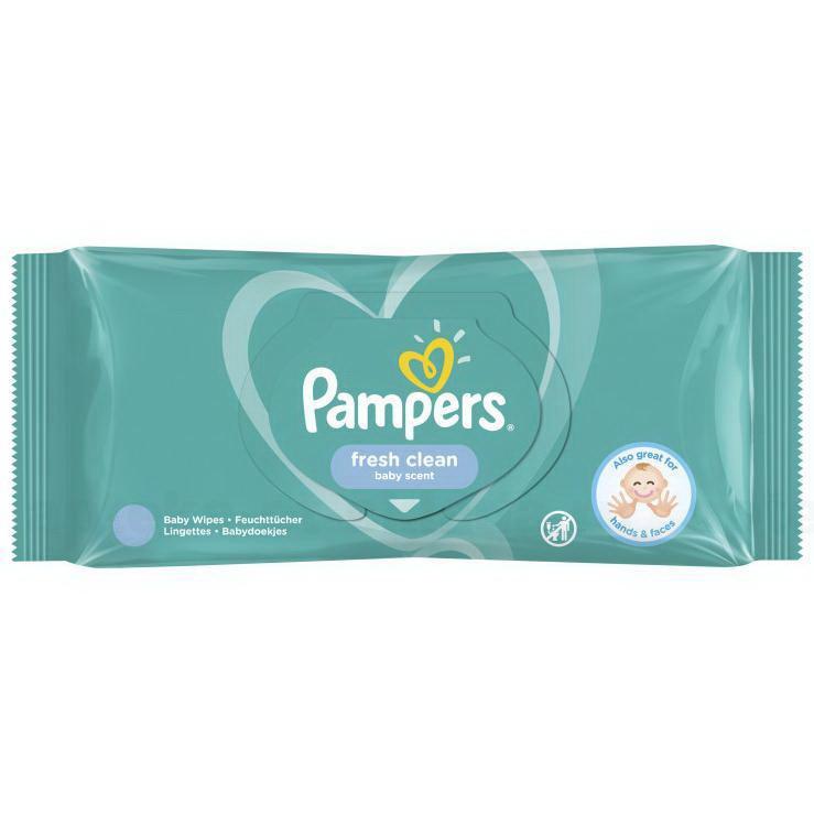 Салфетки влажные Pampers детские fresh clean baby scent N 80