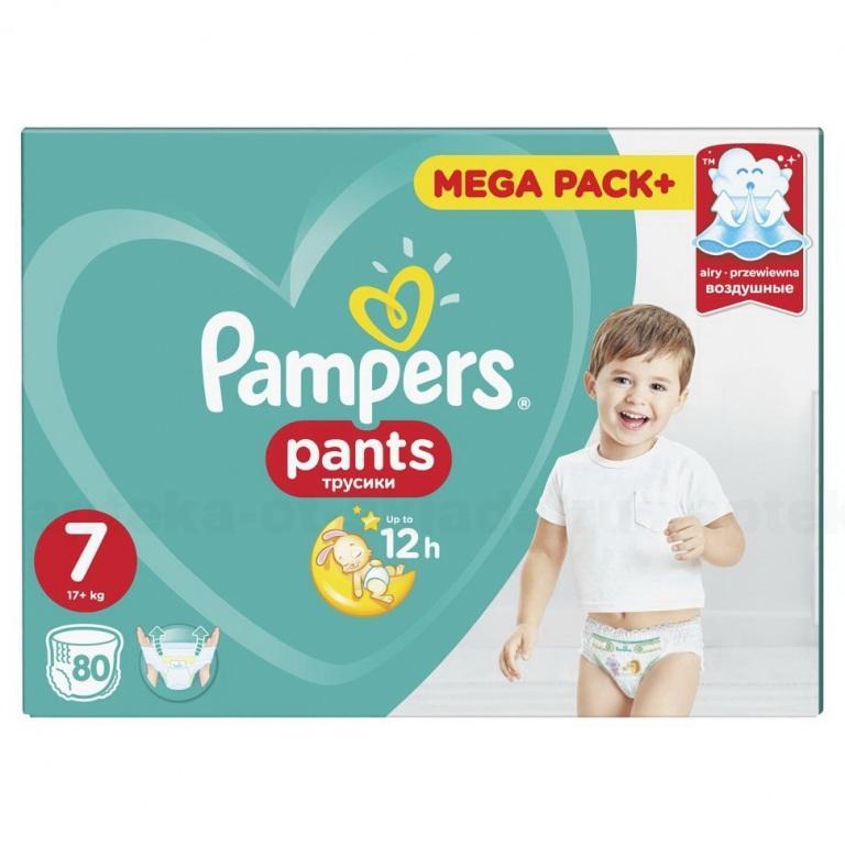 Подгузники-трусики Pampers Pants 17+ кг (размер 7) N 80