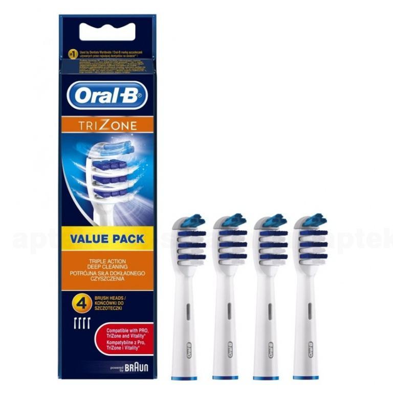 Сменные насадки Oral-B Trizone для электрической зубной щетки Pro/Trizone/Vitality средняя жесткость N 4