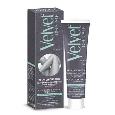 Velvet Delicate крем-депилятор замедляющий рост волос и предотвращающий их врастание 100мл