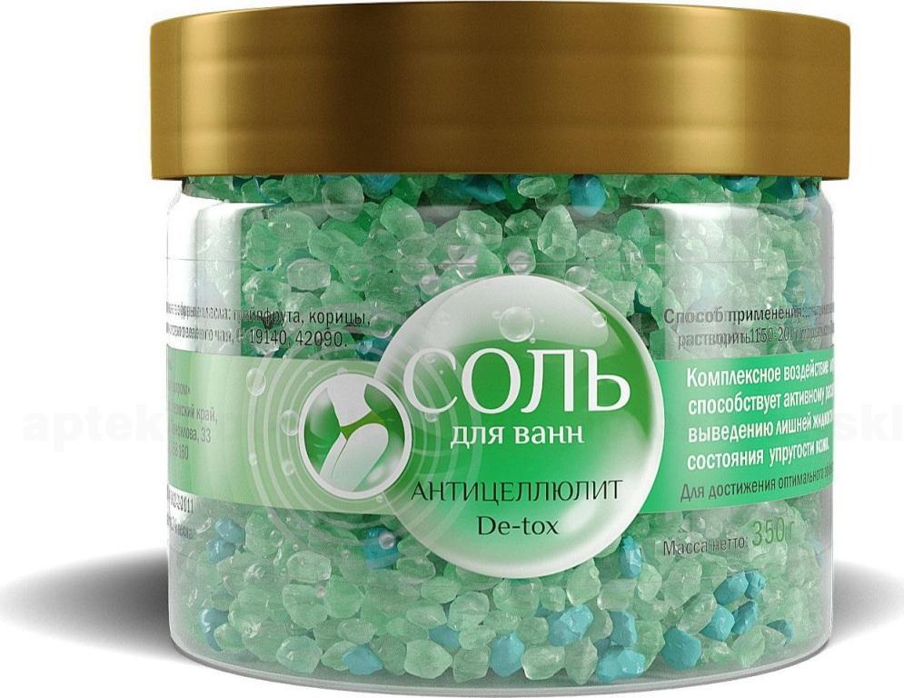 Dr.Aqua соль для ванн антицеллюлитная De-tox 350г