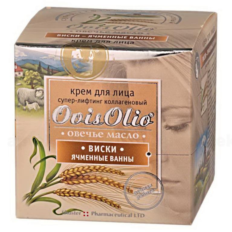 OvisOlio Овечье масло крем для лица супер-лифтинг коллагеновый Виски ячменные ванны 50г